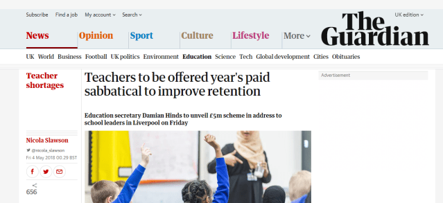 Guardian headline